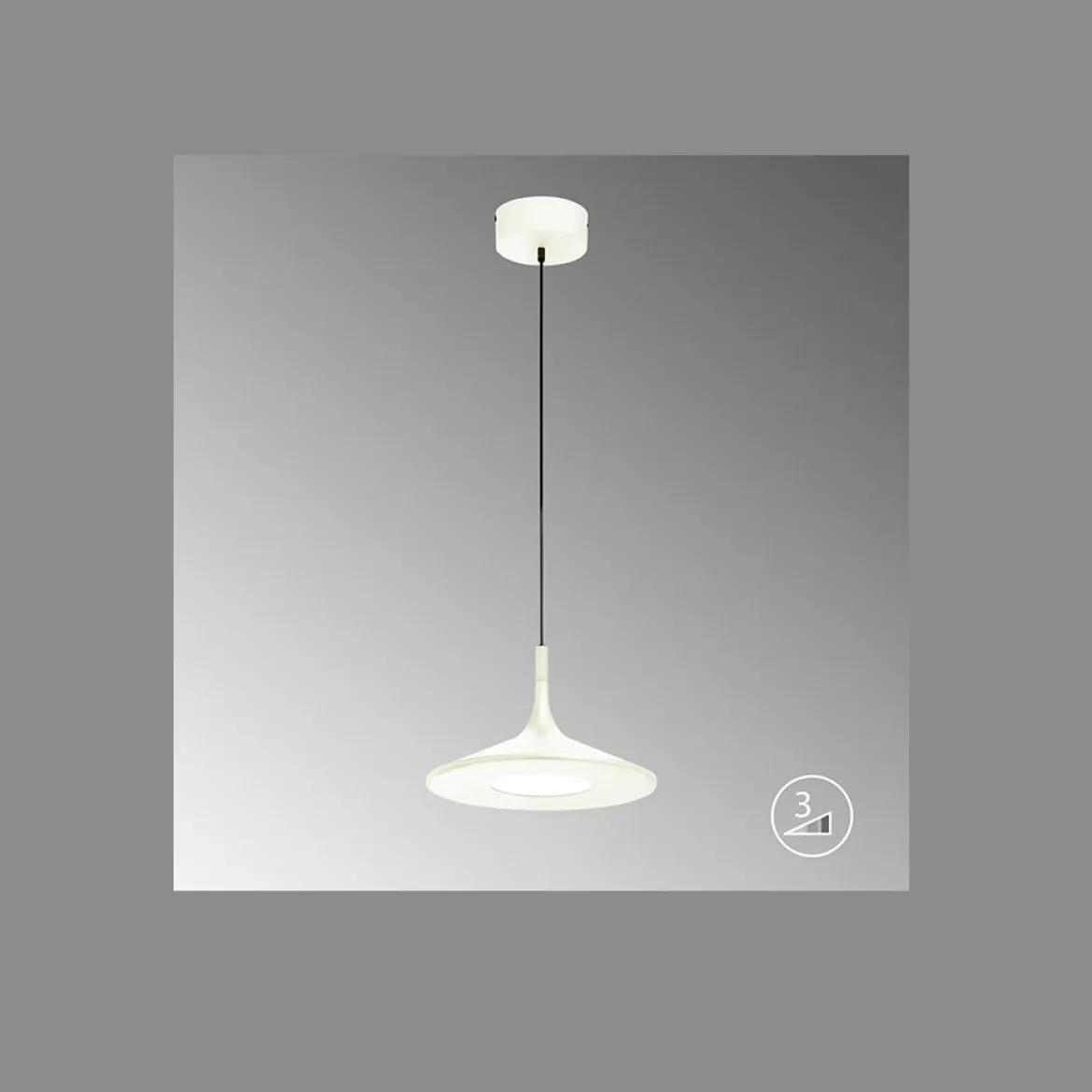 SCHÖNER WOHNEN-Kollektion LED-Pendelleuchte SLIM 3-Step dimmbar sandweiß 860027