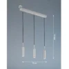 SCHÖNER WOHNEN-Kollektion LED-Pendelleuchte STINA 3-Spots dimmbar nickelfarben 860011