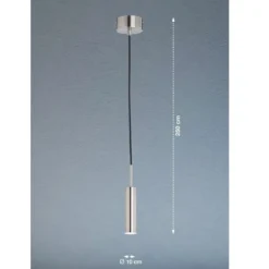 SCHÖNER WOHNEN-Kollektion LED-Pendelleuchte STINA nickelfarben 860010