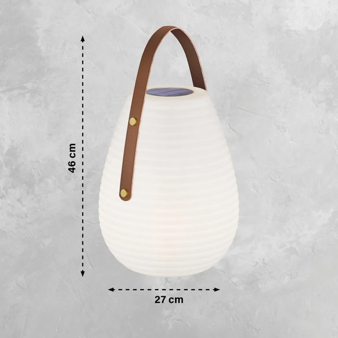 SCHÖNER WOHNEN-Kollektion LED Tischleuchte Bell Solar-Aussenleuchte 46cm 850220