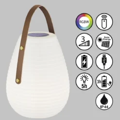 SCHÖNER WOHNEN-Kollektion LED Tischleuchte Bell Solar-Aussenleuchte 46cm 850220