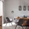 SCHÖNER WOHNEN-Kollektion Pendelleuchte CALLA Rattanschirm schwarz matt 860008