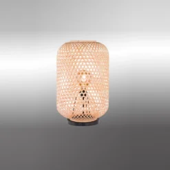 SCHÖNER WOHNEN-Kollektion Stehleuchte CALLA Rattanschirm 40 schwarz natur 840241