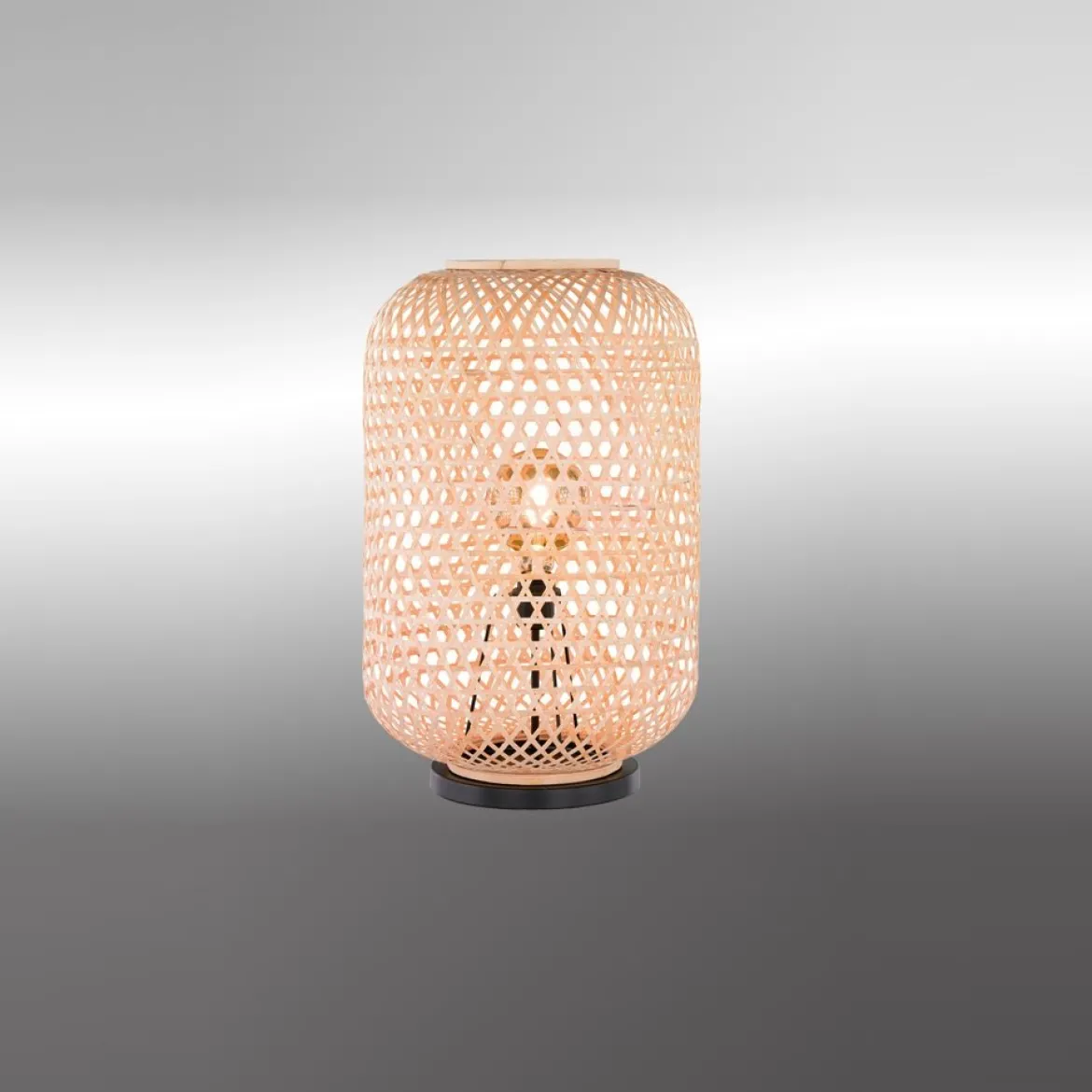 SCHÖNER WOHNEN-Kollektion Stehleuchte CALLA Rattanschirm 40 schwarz natur 840241