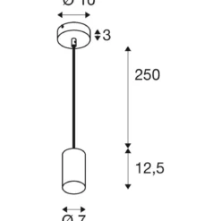 SLV 1006432 ASTO TUBE Pendelleuchte 1-flammig GU10 weiß