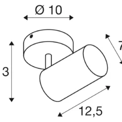 SLV 1006424 ASTO TUBE Spot zylindrisch 1-flammig GU10 weiß