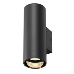 SLV 1006443 ASTO TUBE Wandaufbauleuchte zylindrisch 2-flammig GU10 schwarz
