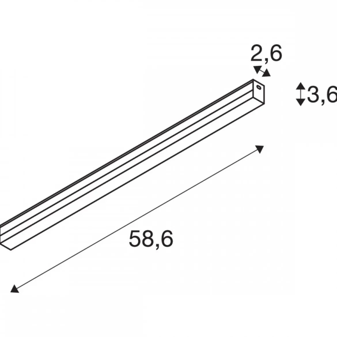 SLV 1006123 BATTEN 60 Lichtbalken weiß 9W CCT Switch 3000 4000K