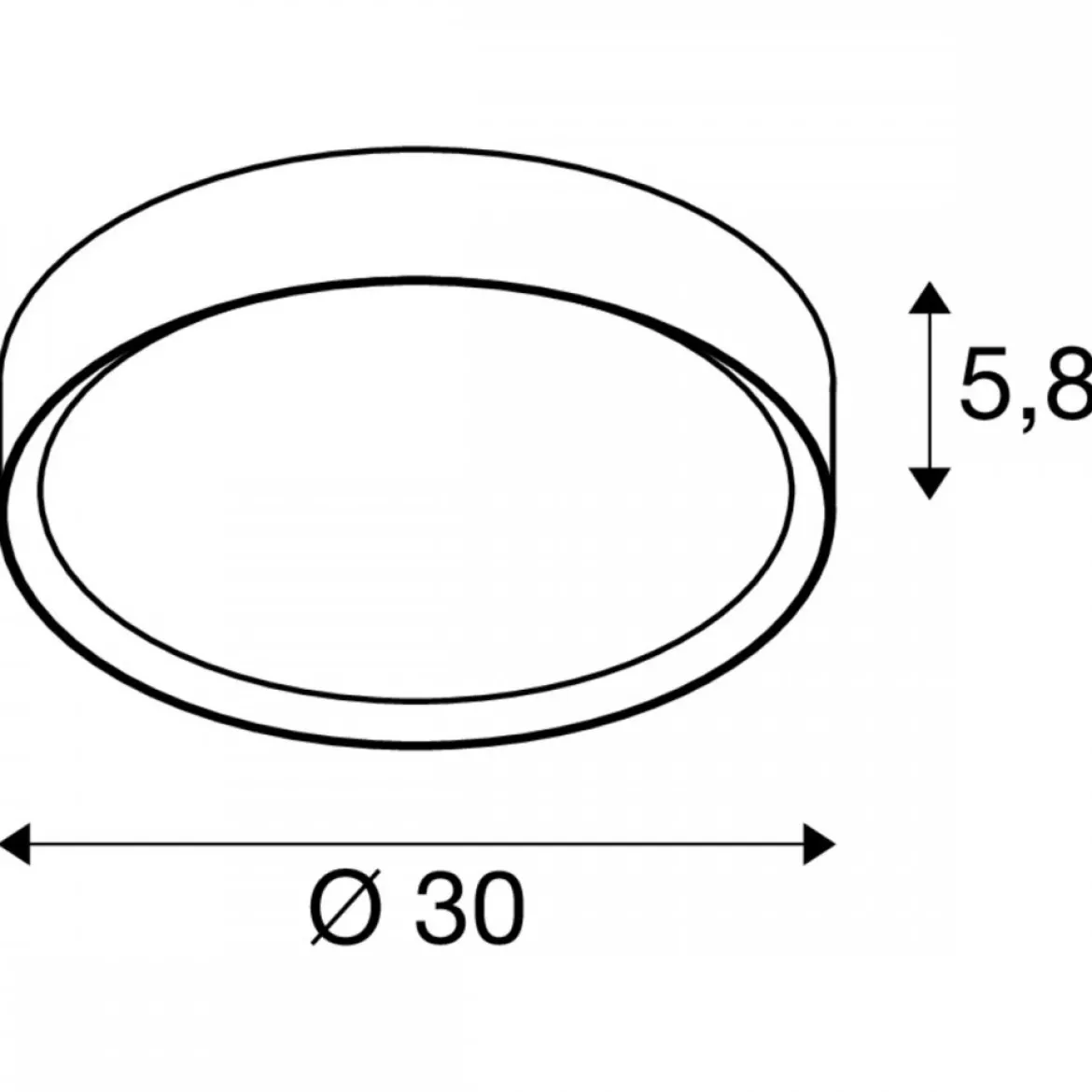 SLV 1008925 DECONA 30 Deckenaufbauleuchte 2700-3000K SENSOR weiß
