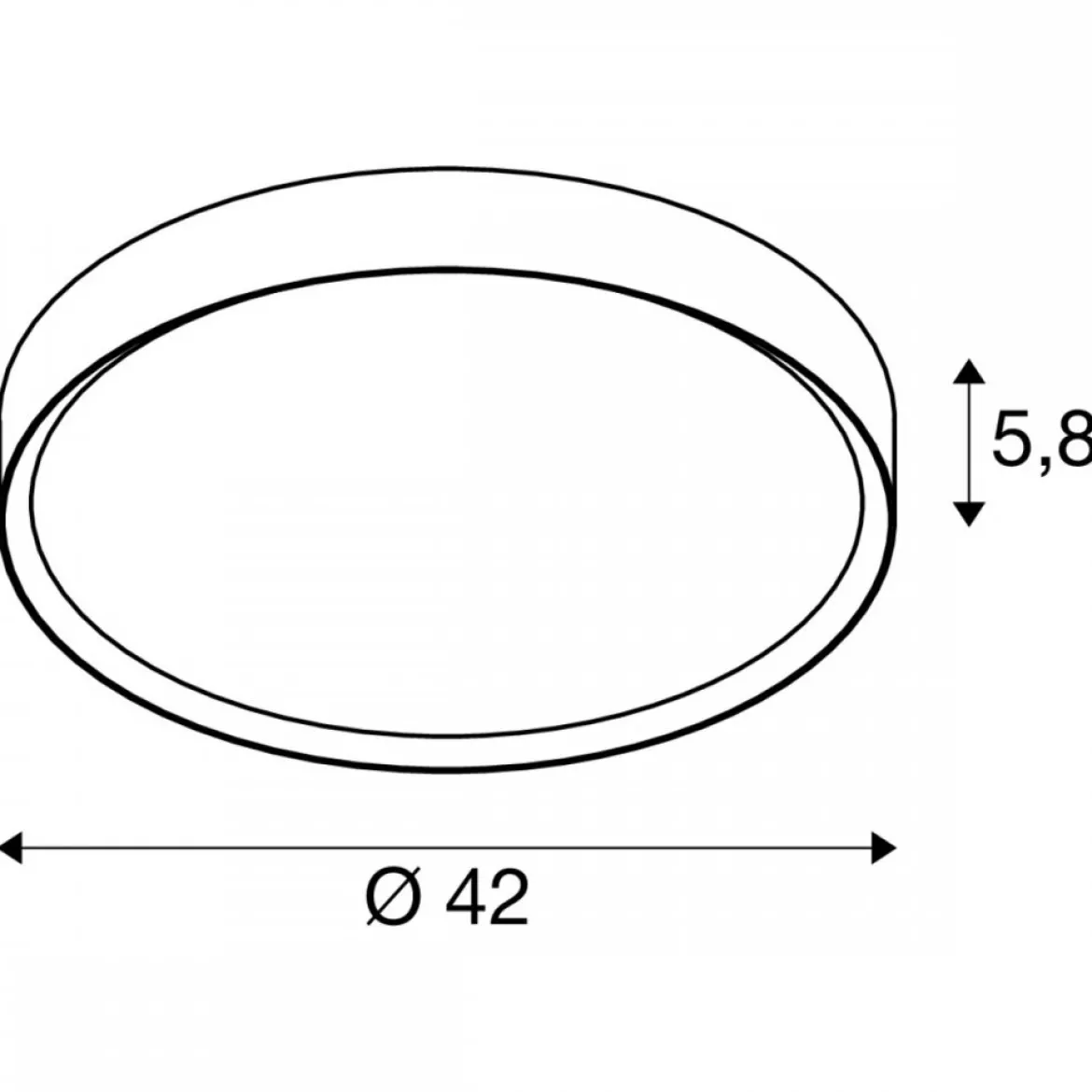 SLV 1008928 DECONA 42 Deckenaufbauleuchte 3000-4000K SENSOR weiß