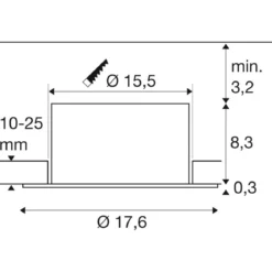 SLV 1008626 DOWNLIGHT Einbaustrahler C DALI 4000K IP54