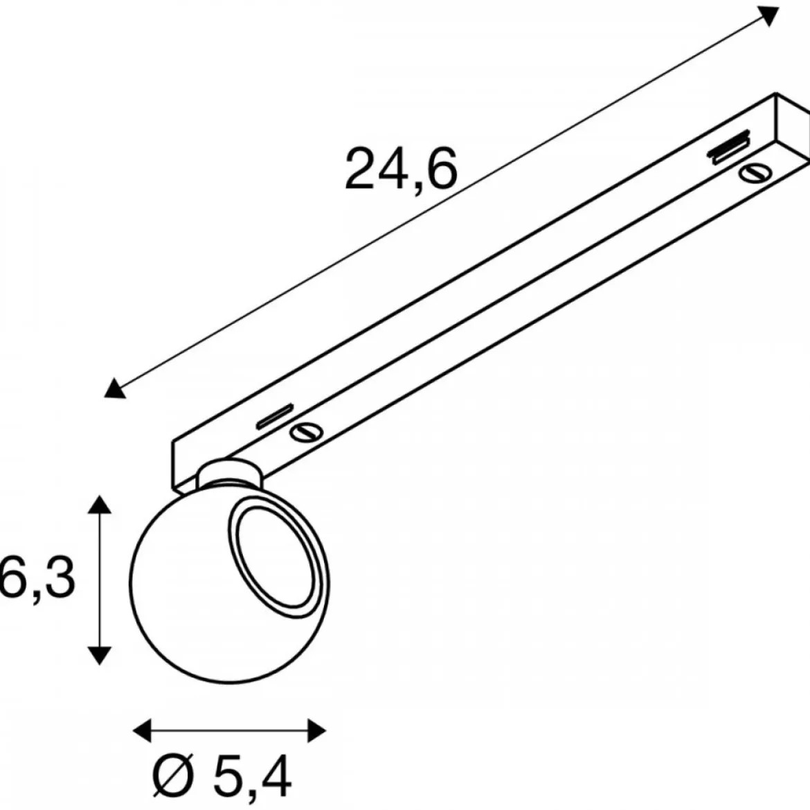 SLV 1010319 DYSKO Spot 1-Phasen Stromschiene 2700K weiß schwarz