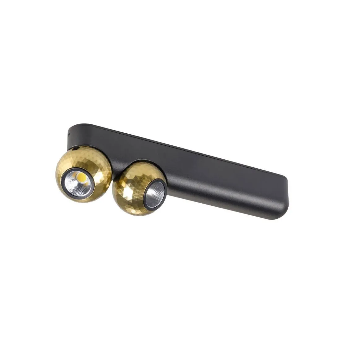 SLV 1010306 DYSKO Wand-und Deckenaufbauleuchte 2700K 2-flammig schwarz gold