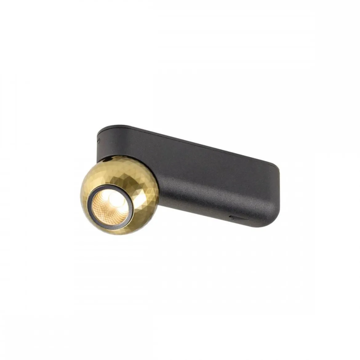 SLV 1010312 DYSKO Wand-und Deckenaufbauleuchte mit Schalter 2700K schwarz gold