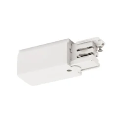 SLV 1001379 Einspeiser für S-TRACK 3-Phasen-Aufbauschiene Erde links weiß