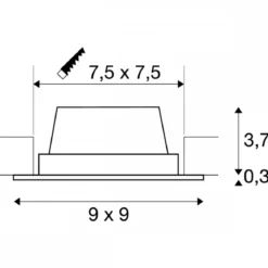 SLV 112720 FRAME BASIC SET LED schwarz 3000K 600lm inkl. Treiber