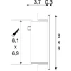 SLV 111292 FRAME CURVE LED Einbauleuchte eckig silbergrau 3000K 60lm
