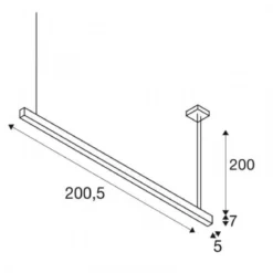 SLV 1001409 GLENOS LED 4000K schwarz 2 m dimmbar 1-10V