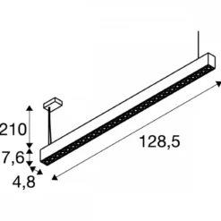 SLV 1010510 GLENOS PRO LED Pendelleuchte DALI 120cm 3000K schwarz