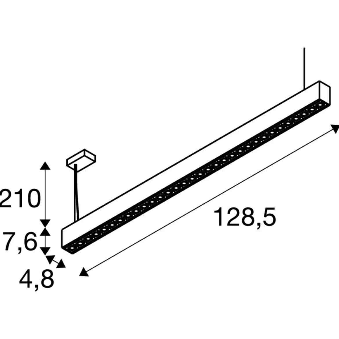 SLV 1010512 GLENOS PRO LED Pendelleuchte DALI 120cm 4000K schwarz