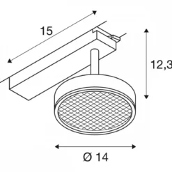 SLV 1009132 GRIP! FLAT Spot Hochvolt-Stromschiene CCT Phase weiß