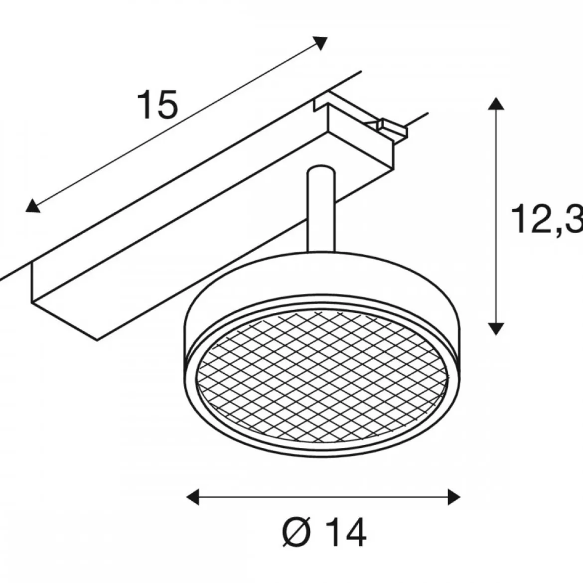 SLV 1009131 GRIP! FLAT Spot 1-Phasen Stromschiene CCT Phase schwarz