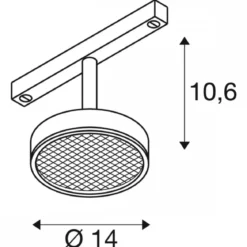 SLV 1009017 GRIP! FLAT 48V Spot CCT DALI weiß schwarz 430lm