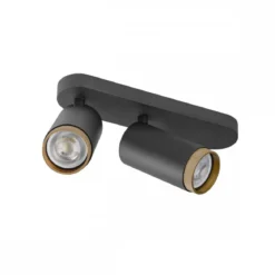 SLV 1009097 GRIP! L Deckenleuchte double zylindrisch 6W GU10 schwarz gold