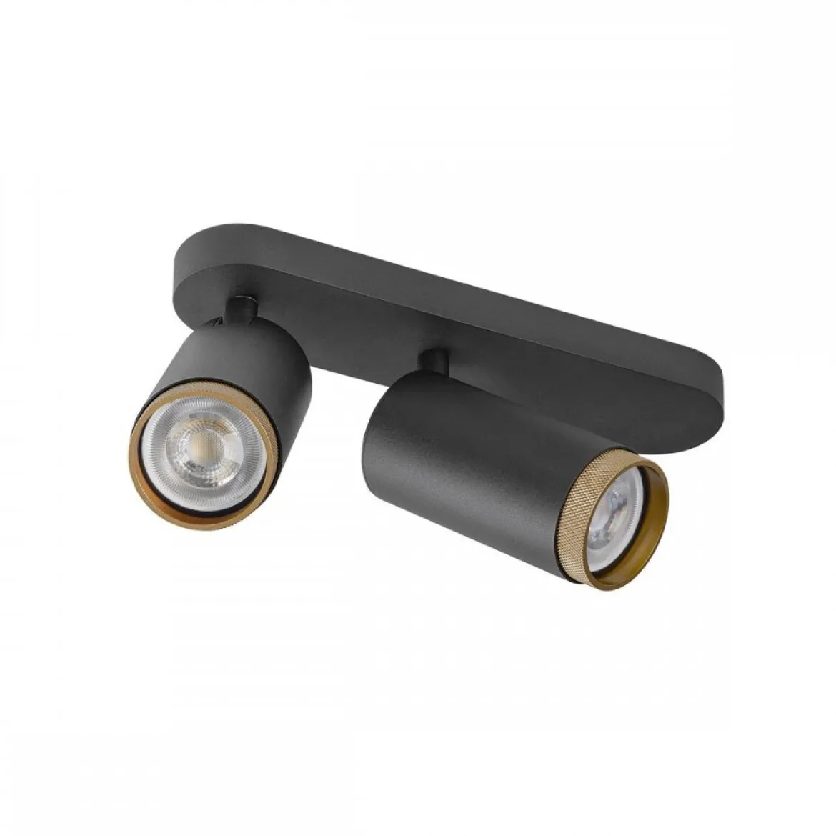 SLV 1009097 GRIP! L Deckenleuchte double zylindrisch 6W GU10 schwarz gold