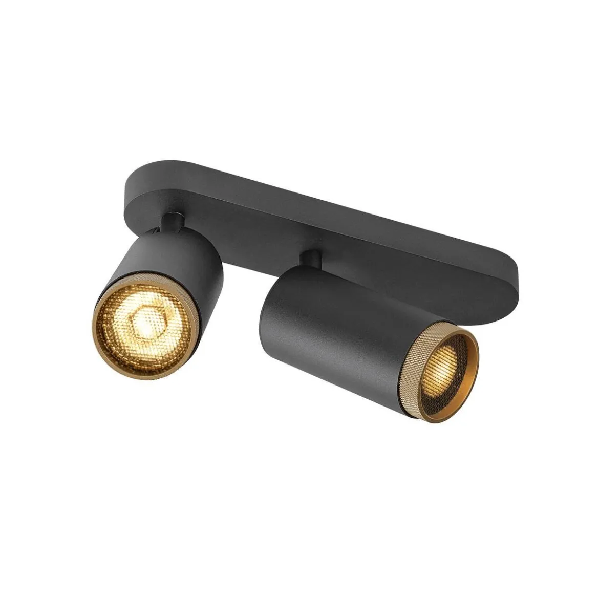 SLV 1009097 GRIP! L Deckenleuchte double zylindrisch 6W GU10 schwarz gold