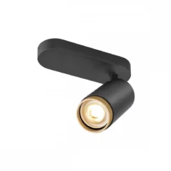 SLV 1009093 GRIP! L Deckenleuchte single zylindrisch 6W GU10 schwarz gold