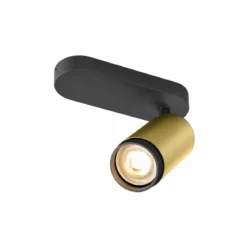 SLV 1009095 GRIP! L Deckenleuchte single zylindrisch 6W GU10 gold schwarz