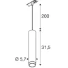 SLV 1008471 GRIP! L 1-Phasen Pendelleuchte GU10 max. 6W schwarz gold