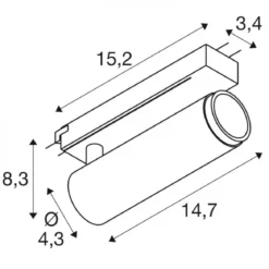 SLV 1008433 GRIP! M 1-Phasen Spot zylindrisch 2000-3000K 15W Dim-to-Warm PHASE 42° bronze schwarz