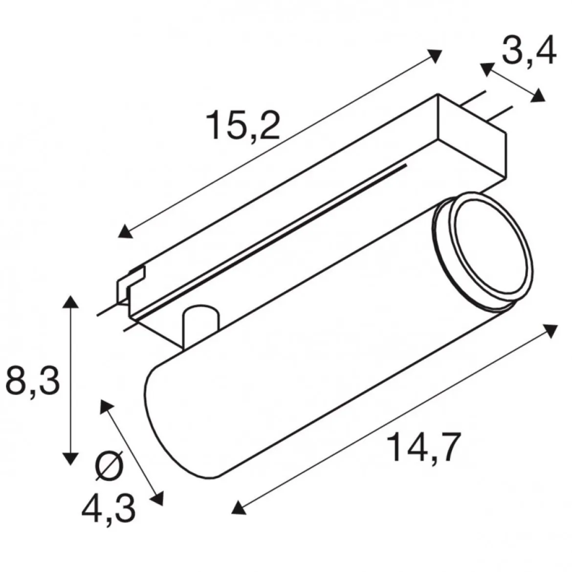 SLV 1008433 GRIP! M 1-Phasen Spot zylindrisch 2000-3000K 15W Dim-to-Warm PHASE 42° bronze schwarz