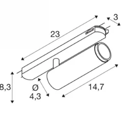 SLV 1008446 GRIP! M 3-Phasen Spot zylindrisch 2000-3000K 15W Dim-to-Warm PHASE 42° schwarz gold