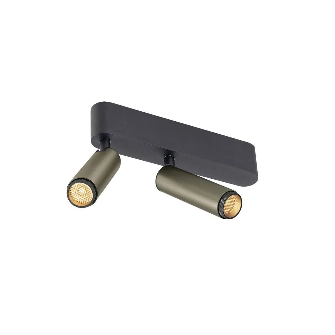 SLV 1009048 GRIP! S double Deckenaufbauleuchte 2700K 29° Phase bronze schwarz