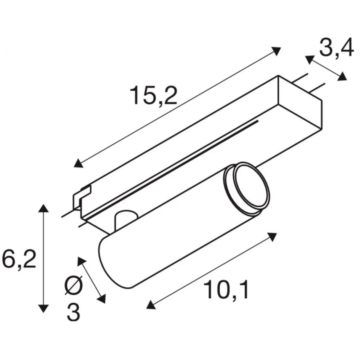 SLV 1008400 GRIP! S 1-Phasen Spot zylindrisch 2000-3000K 11W Dim-to-Warm PHASE 29° weiß schwarz