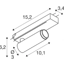 SLV 1008403 GRIP! S 1-Phasen Spot zylindrisch 2000-3000K 11W Dim-to-Warm PHASE 29° bronze schwarz