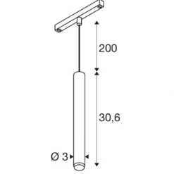 SLV 1008467 GRIP! S 48V Pendelleuchte 2000-3000K 29° DALI Dim-to-Warm bronze schwarz