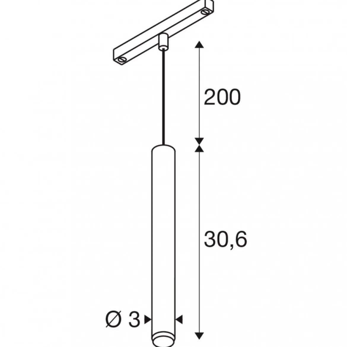 SLV 1008454 GRIP! S 48V Pendelleuchte 2700 K 29° DALI weiß schwarz