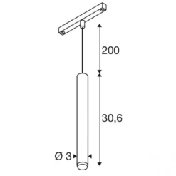 SLV 1008456 GRIP! S 48V Pendelleuchte 2700 K 29° DALI schwarz gold