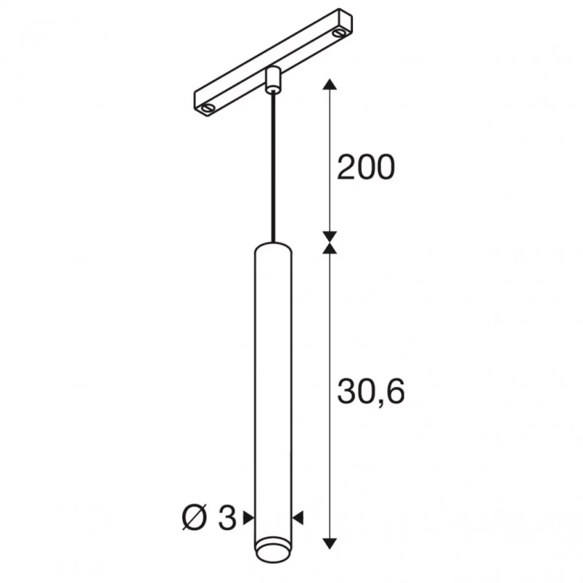 SLV 1008456 GRIP! S 48V Pendelleuchte 2700 K 29° DALI schwarz gold