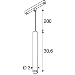 SLV 1008457 GRIP! S 48V Pendelleuchte 2700 K 29° DALI bronze schwarz