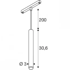 SLV 1008458 GRIP! S 48V Pendelleuchte 2700 K 29° DALI gold schwarz