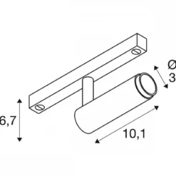 SLV 1009029 GRIP! S 48V Spot tiefe & versenkte Schiene 3000K DALI 29° bronze schwarz