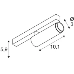 SLV 1008418 GRIP! S 48V Spot zylindrisch 2000-3000K 9.8W DALI Dim-to-Warm 29° bronze schwarz