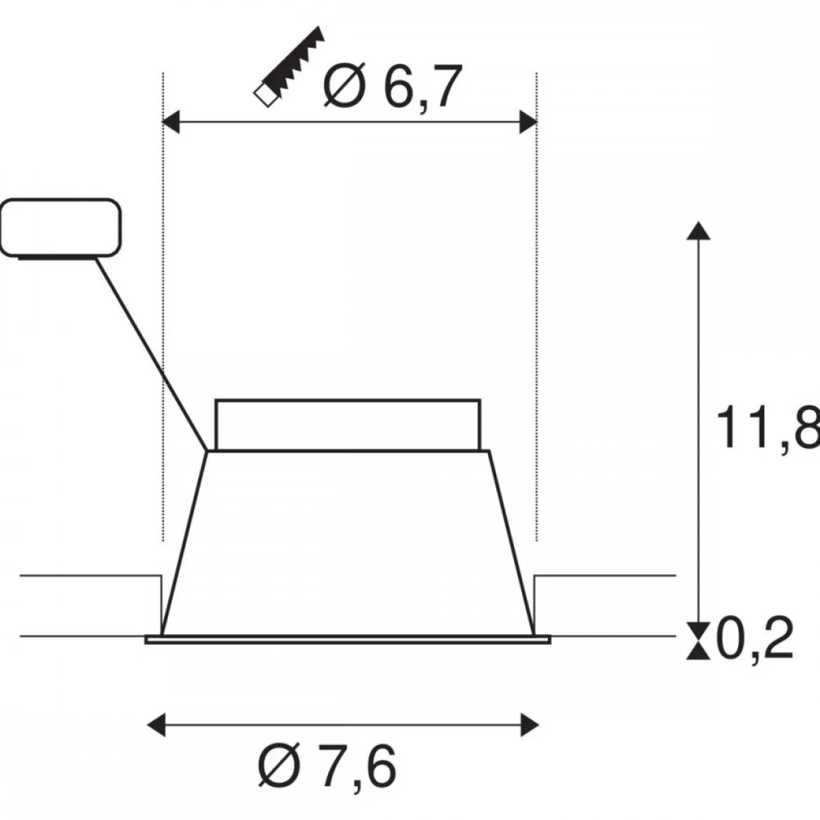 SLV 1005436 HORN GU10 Deckeneinbauleuchte weiß 25W blower door getestet