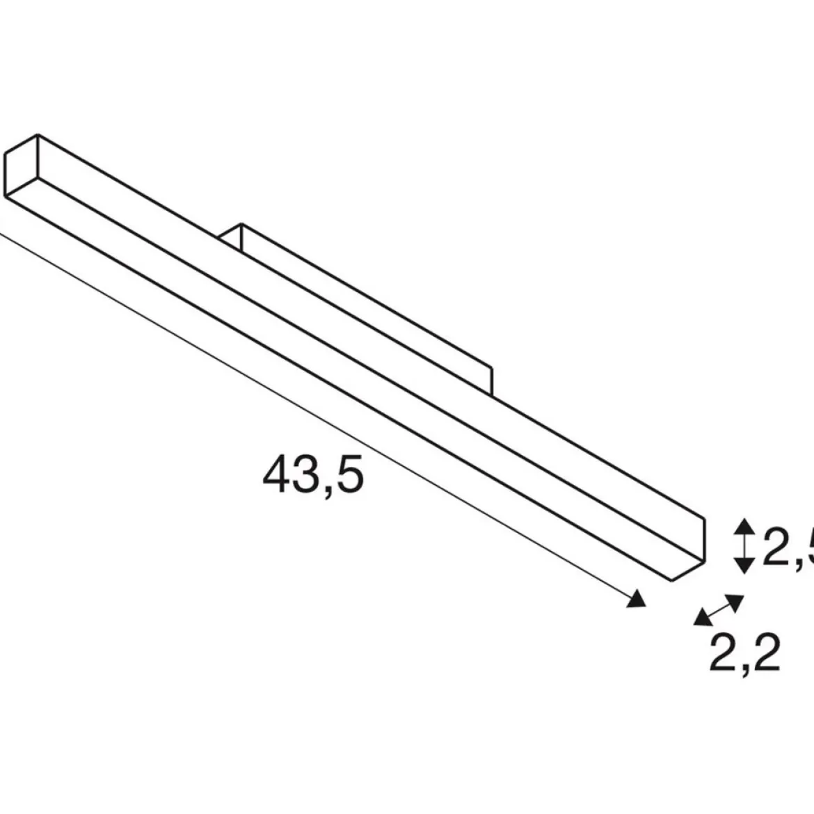 SLV 1006625 IN-LINE 44 48V Spot opal DALI schwarz 14W 1450lm 4000K CRI90 95°