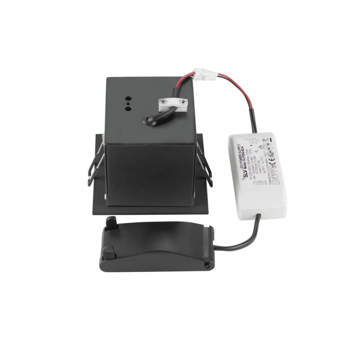 SLV 1007551 KADUX Deckeneinbauleuchte single 3000K 38° IP20 quadratisch schwarz